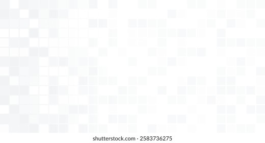 Abstract light background of small squares or pixels in white and gray colors. EPS vector illustration