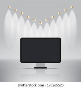 Abstract light background with spotlights