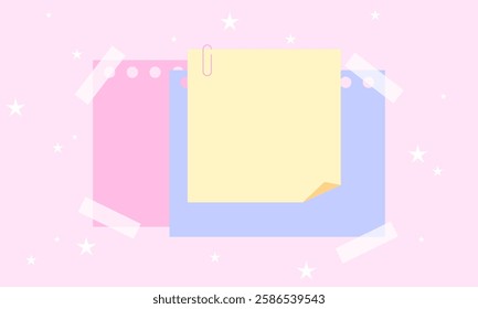 Abstract light background with stars for notes. Abstract cute background with little stars. Decoration banner themed Lol surprise doll girlish style. Invitation card template