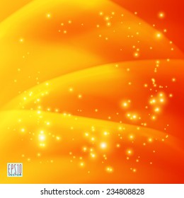 Abstract light background with  yellow and red smooth lines.  The illustration contains transparency and effects. EPS10