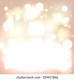 Abstract light beige background with bokeh