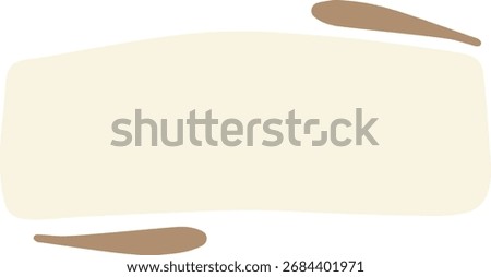 Abstract light beige elongated horizontal blob shape, minimal banner element.