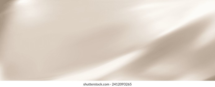 Abstract light beige gradient background. Minimalistic subtle wavy silk texture. 3D vector illustration. 庫存向量圖