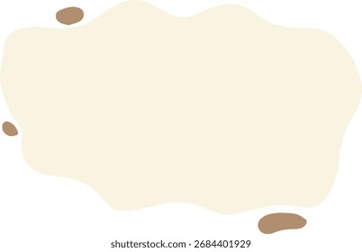 Abstractas forma de mancha irregular beige claro con un mínimo acento de esquina marrón.