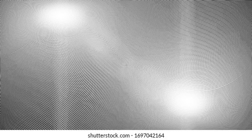 Abstract light black and white halftone pattern. Half tone  panoramic vector illustration with dots. Modern polka dots wide background for web design, leaflets, print