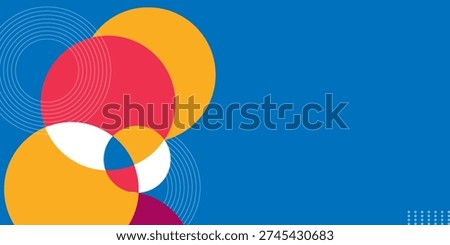 Abstract light blue background with 3D overlapping concentric circles and soft shadows in neumorphic style. vector illustration