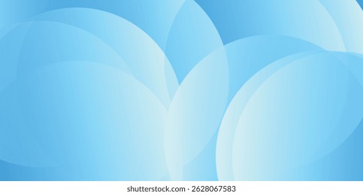 Abstrakter hellblauer Hintergrund mit Kreisen. Minimale futuristische Farbverlauf-Form, Hintergrund, Vektorgrafik eps10