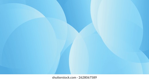 Abstract light blue background with circles. Minimal futuristic gradient shape background vector illustration eps10