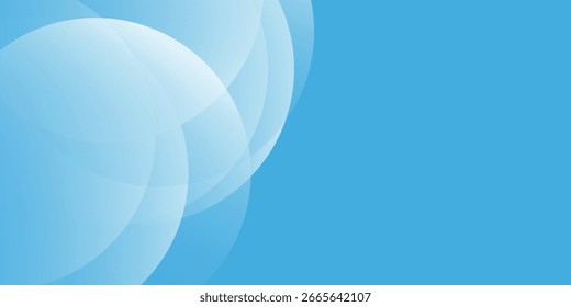 Abstract light blue background with circles. Minimal futuristic gradient shape background vector illustration eps10
