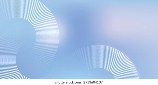 Fondo azul claro Abstractas con círculos concéntricos y degradado suave. Fondo de pantalla de Tecnología minimalista. Diseño moderno de moda en Ilustración vectorial