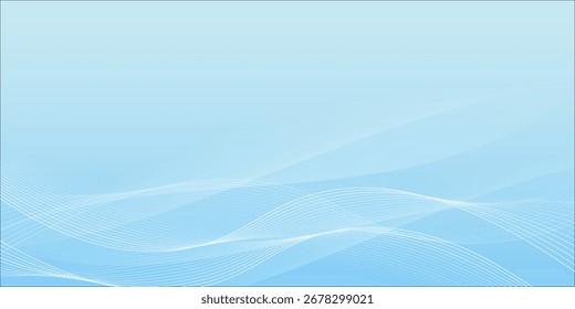 abstract light blue background with gradient color and artistic dynamic line decoration.vector modern