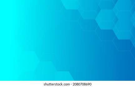 Abstract light blue background with hexagon shape, luxury background concept. Suitable for various background design, template, banner, poster, presentation, etc.