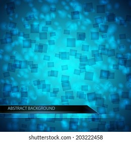 Abstract  light blue background. Postal. Card.