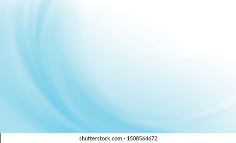 Abstract light blue background with smooth curves. Soft blue backdrop. Vector illustration.
