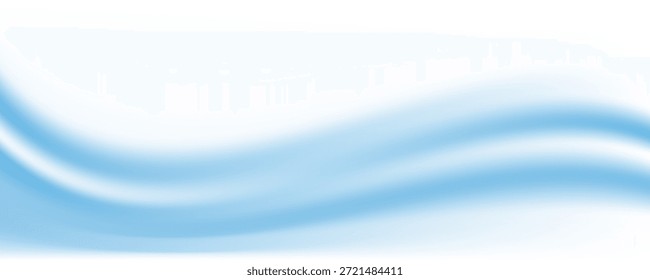Abstract light blue background with smooth curves. Soft blue wavy background.

