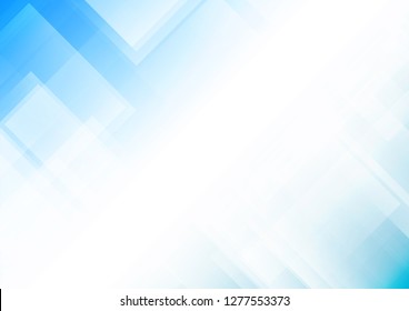 Abstract light blue background with square shapes, Vector illustration