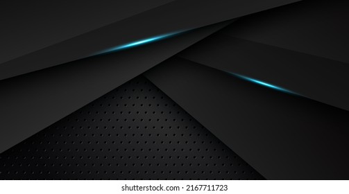 abstract light blue black space frame layout design tech triangle concept gray texture background. eps10 vector