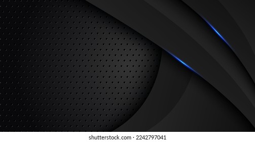 abstract light blue black space frame layout design tech triangle concept gray texture background. eps10 vector