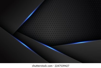 abstract light blue black space frame layout design tech triangle concept gray texture background. eps10 vector