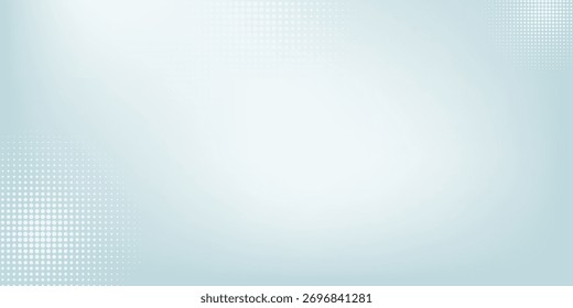Abstract light blue blurred background horizontal panoramic web banner.