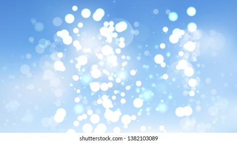 Abstract Light Blue Blurry Lights Background