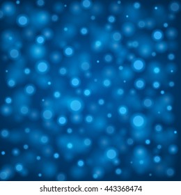 Abstract Light Blue Bokeh Background Vector Illustration. Magic Defocused Glitter Sparkles. Good for promotion materials, Brochures, Banners. Abstract Backdrop.