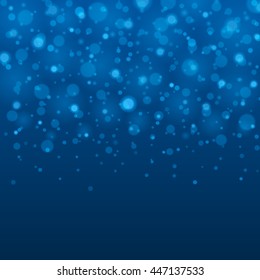 Abstract Light Blue Bokeh Background Vector Illustration. Magic Defocused Glitter Sparkles. Good for promotion materials, Brochures, Banners. Abstract Backdrop.