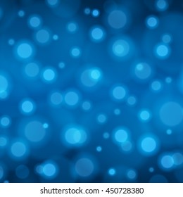 Abstract Light Blue Bokeh Background Vector Illustration. Magic Defocused Glitter Sparkles. Good for promotion materials, Brochures, Banners. Abstract Backdrop.