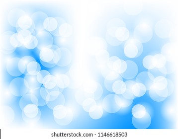 Abstract light blue bokeh blurred background.design