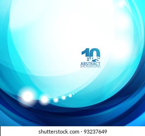 Abstract light blue circle wave