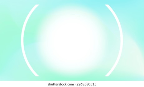 Abstract light blue color vector banner. Blurred saturated green blue gradient background. Bright smooth spots. Liquid stains with a circle for your text. Vector clouds stock backdrop illustration