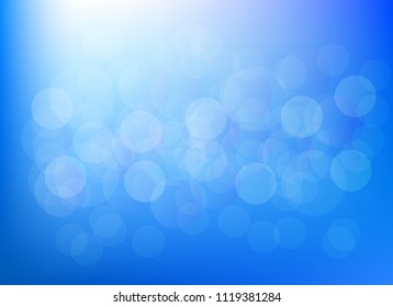 abstract light blue colorful bokeh background.vector