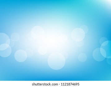 abstract light blue colorful bokeh defocused background.bubble beautiful vector