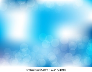 abstract light blue colorful bokeh defocused background.beautiful vector