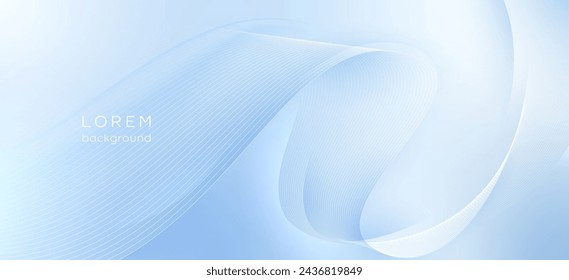 Abstract light blue composition with flowing shapes.