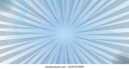Abstract light blue composition with flowing shapes.