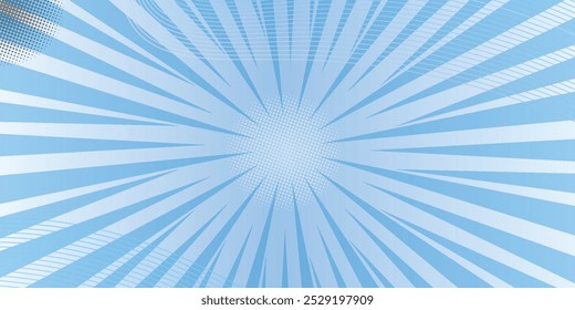 Abstract light blue composition with flowing shapes.