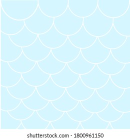 Abstract Light blue fish scale seamless pattern background ,Vector illustration