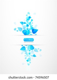 Abstract light blue floral background