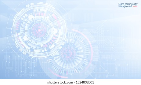 Abstract light blue futuristic background. Hi-tech vector illustration. Futuristic software radar display. HUD user interface. Energy loading scale. Science and space technology. 