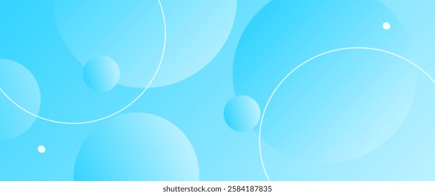 Abstract light blue geometric background with circles design.  Perfect for Business background hitech technology digital design illustration web template background backdrop desktop wallpaper bubbles.
