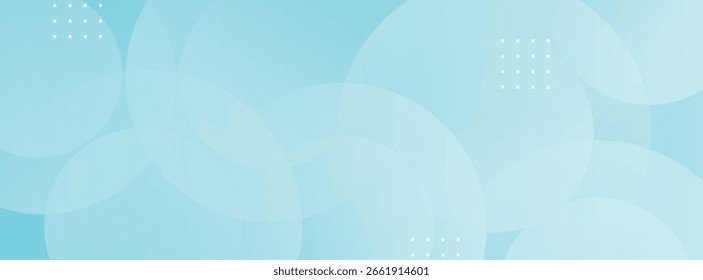 Abstractas fondo geométrico azul claro con círculos traslúcidos superpuestos y acentos punteados, perfecto para Diseños web, Anuncios y presentaciones