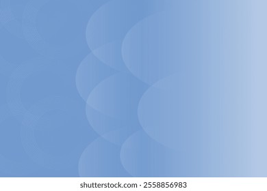 Abstract light blue glowing geometric lines on blue background. Modern shiny blue circle lines pattern.