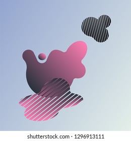 Abstract light blue gradient background with color elements. vector illustration