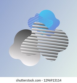 Abstract light blue gradient background with color elements. vector illustration