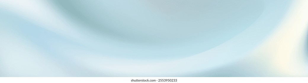 Abstract Light Blue Gradient Background, Smooth Curves, Soft Hues, 