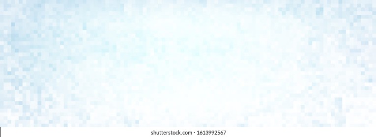Abstract light blue gray pixel background. Wide subtle vector graphic pattern