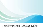 Abstract light blue and green background with 3d flowing wave concept. Abstract blue wave shape with futuristic concept background with text space for poster, banner, slide, cover, presentation.