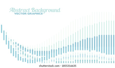 Abstract Light Blue Green Wave Of Parallel Vertical Lines. Simple Vector Graphic Pattern