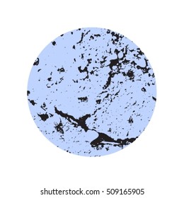 Abstract light blue grunge frame isolated on white background. Design element for flyers or banners. Monochrome stone texture.